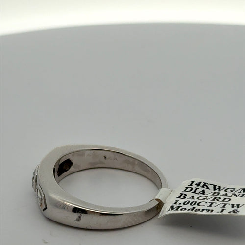 14k White Gold 1.00 CT Diamond Men's Wedding Band, 7.0g, Size 8.5, S106832