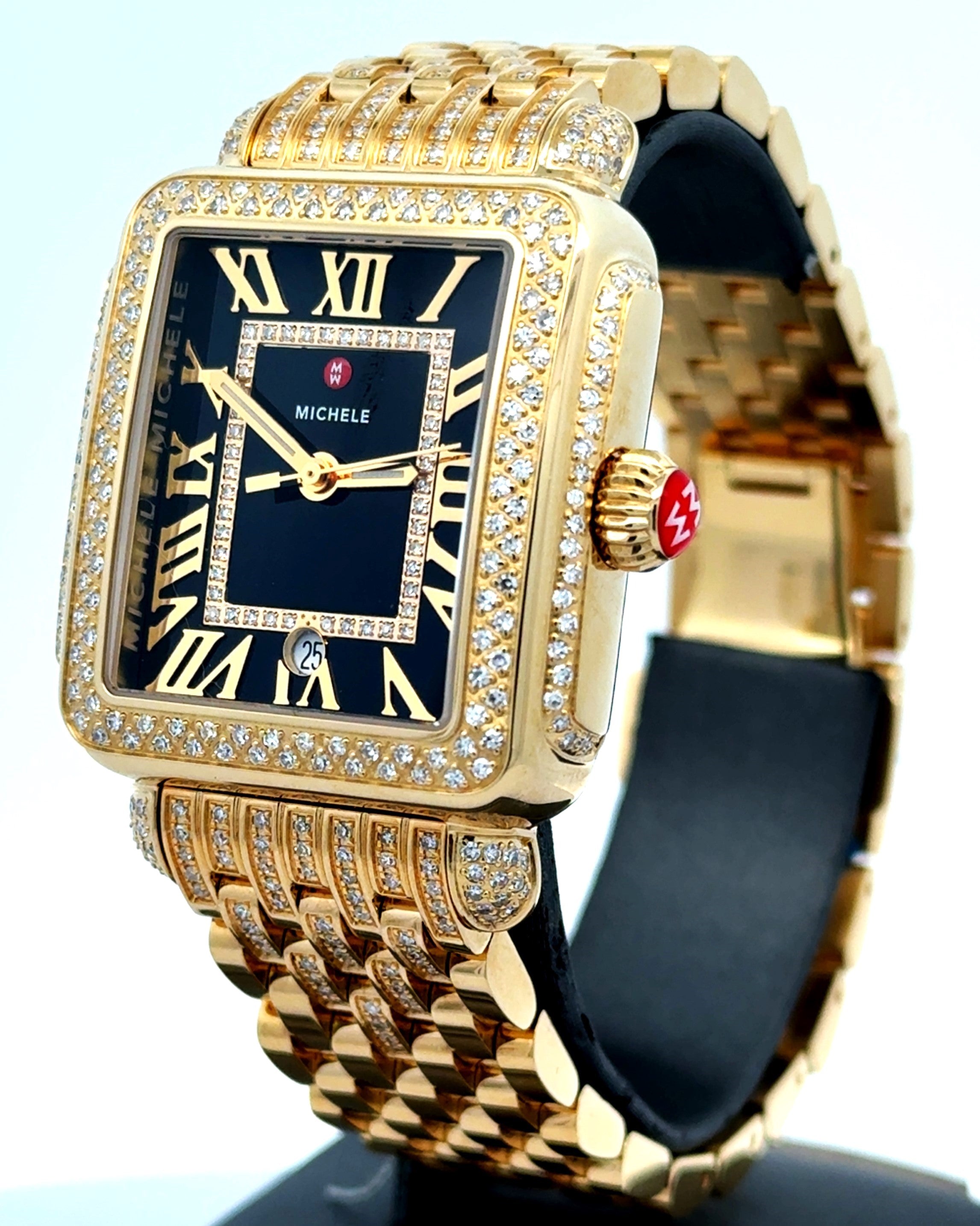 Special Edition Deco Madison 18K Gold-Plated Diamond Watch  display picture 2