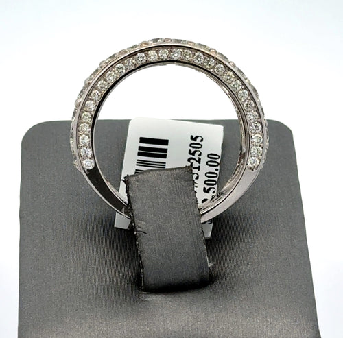 14k White Gold 1.75 CT Diamond Men's Band, 9.3g, Size 9, S108274