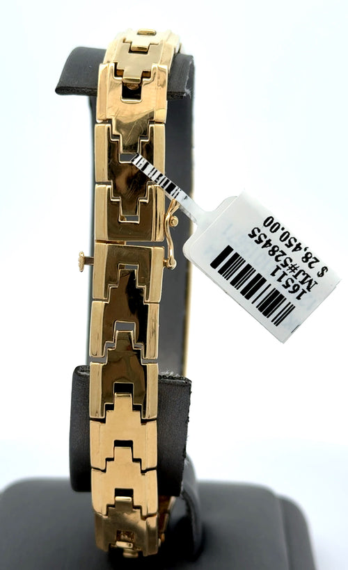 14k Yellow Gold 1.50CT Men's Diamond Tennis Bracelet, 8.5", 28.5G S16511