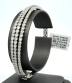 18k White Gold 6.00 CT Diamond Bangle Bracelet, 24.7g, S16559