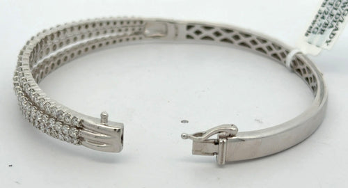 18k White Gold 6.00 CT Diamond Bangle Bracelet, 24.7g, S16559