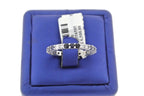 18k White Gold 1.50 Ct Diamond & Sapphire Eternity Band, 4.8gm