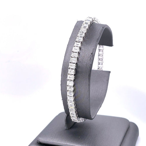 14k White Gold 13.50 CT Diamond Tennis Ladies Bracelet, 12.1g, 7.25",