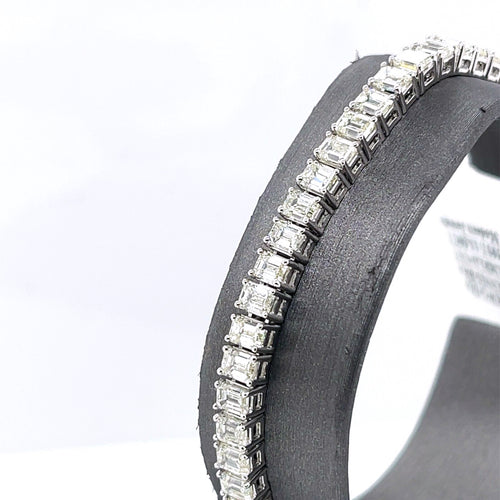 14k White Gold 13.50 CT Diamond Tennis Ladies Bracelet, 12.1g, 7.25",