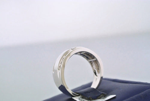 14k White Gold Men's 0.85 CT Diamond Band, 10gm, Size 10