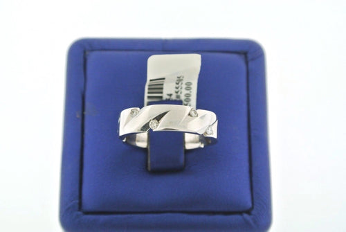 14K WHITE GOLD WITH 0.50 CT DIAMOND WEDDING ETERNITY BAND SIZE 9 WEIGHT 9 GM