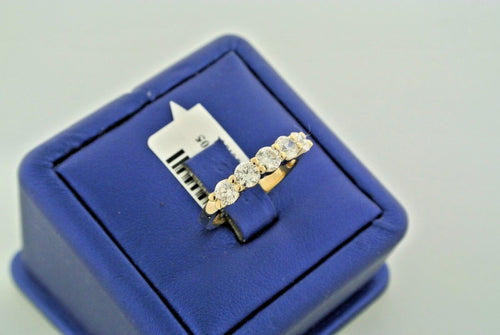 14k Yellow Gold 1.50 CT Diamond Ladies Band, 2.9gm, Size 7.25