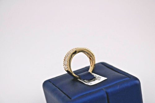 18k Yellow Gold 3.50 CT Princess Cut Diamond Band, 7.1gm, Size 6