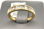14k Yellow Gold 0.50 CT Baguette Diamond Band 2.3gm Size 7.25