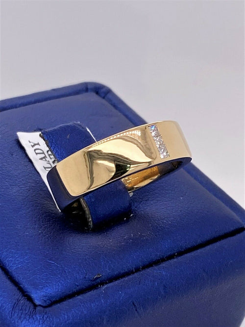 18k Yellow Gold 0.25 Ct Diamond Ladies Band