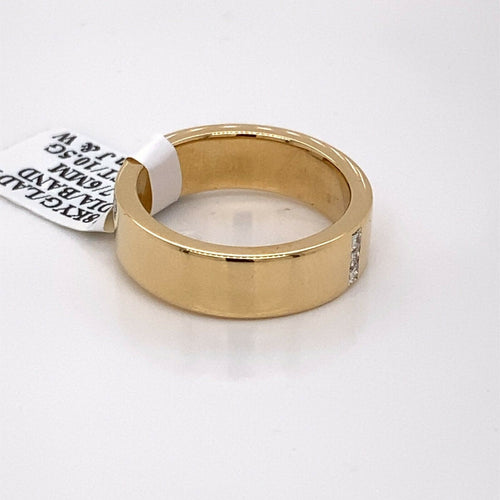 18k Yellow Gold 0.25 Ct Diamond Ladies Band