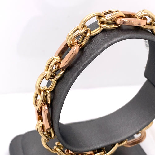 14k Two Tone Gold Fancy Ladies Bracelet, S106823