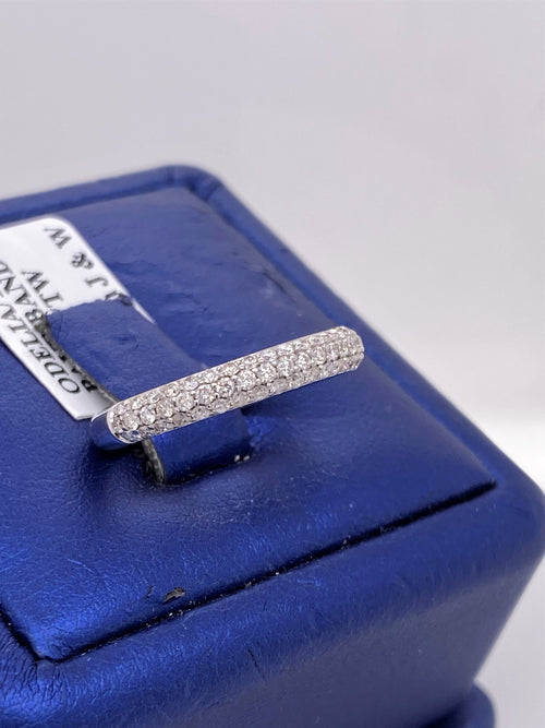Odelia 18k White Gold 0.50 CT Diamond Pave Wedding Band
