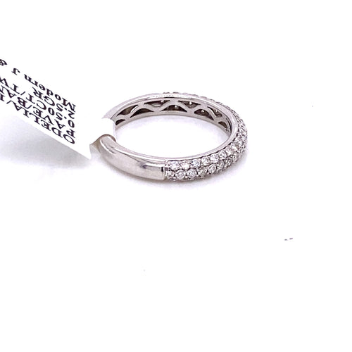 Odelia 18k White Gold 0.50 CT Diamond Pave Wedding Band