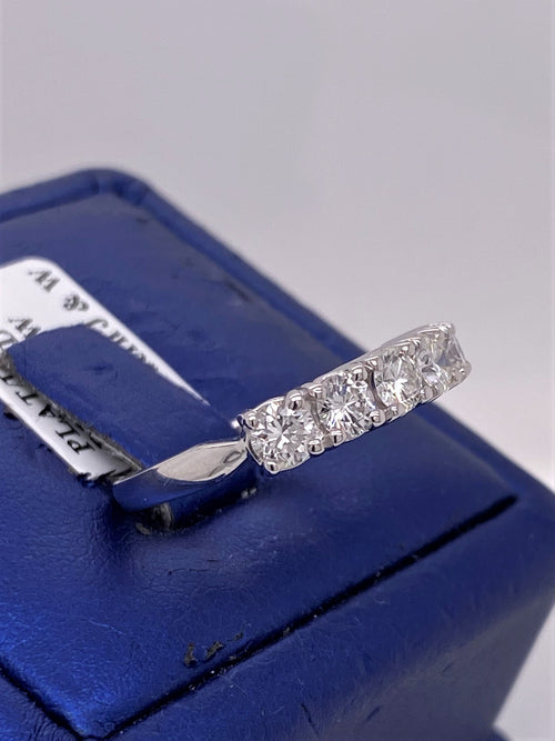 Platinum 1.00 CT Diamond Ladies Wedding Band
