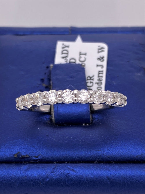 14k White Gold 0.95 CT Diamond Ladies Band