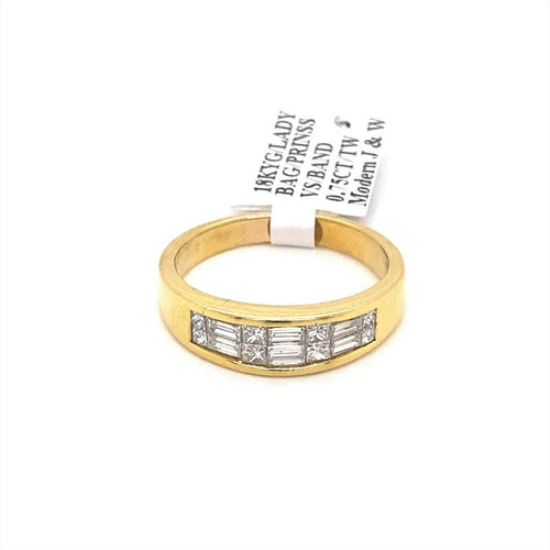 18k Yellow Gold 0.75 CT Diamond Ladies Band
