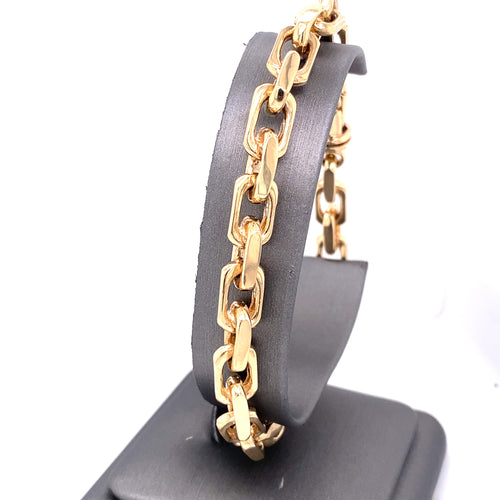 14k Yellow Gold en's Fancy Link Bracelet
