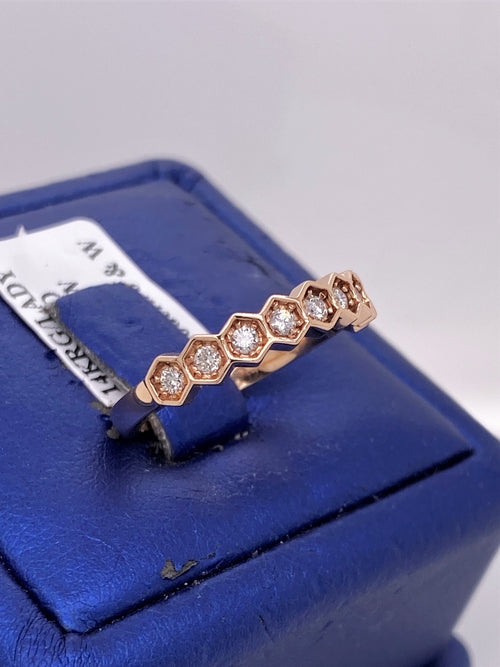 Fancy 14k Rose Gold 0.50 CT Diamond Wedding Band