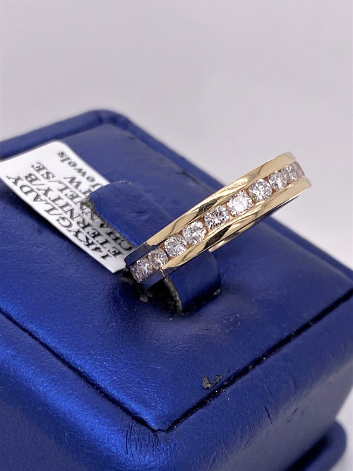 14k Yellow Gold Channel Setting 1.50 CT Diamond Eternity Band