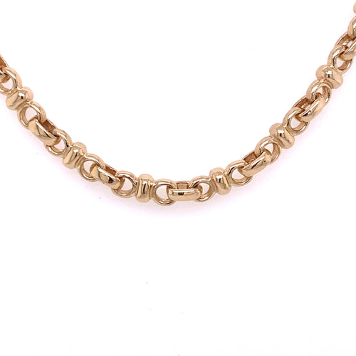 14k Yellow Gold Fancy men's Chain Necklace