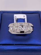 14k White Gold 1.00 CT Diamond Men's Wedding Band