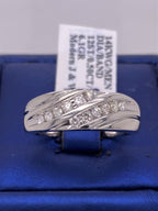 14k White Gold 0.50 CT Diamond Men's Wedding Band