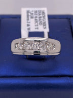 14k White Gold 0.65 CT Diamond Wedding Band