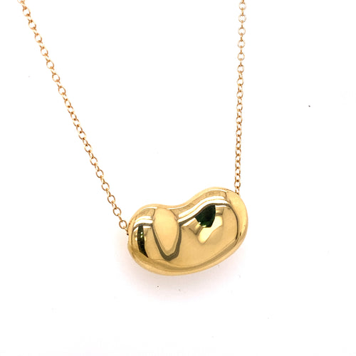 Tiffany & Co. 18k Yellow Gold Elsa Peretti Bean Necklace