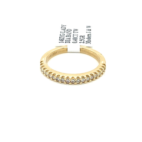 14k Yellow Gold 0.40 CT Diamond Ladies Band