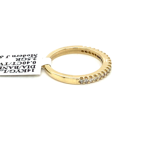 14k Yellow Gold 0.40 CT Diamond Ladies Band