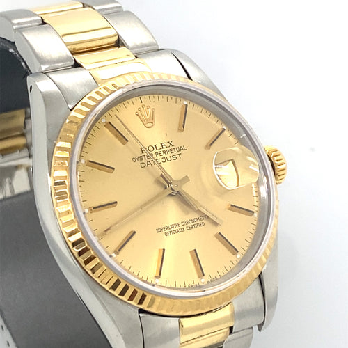 Pre-owned Rolex Datejust 18k Gold & Steel Oyster 36mm Watch, 16013 philadelphia