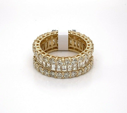 14k Yellow Gold 5.00 CT Diamond Eternity Wide Band