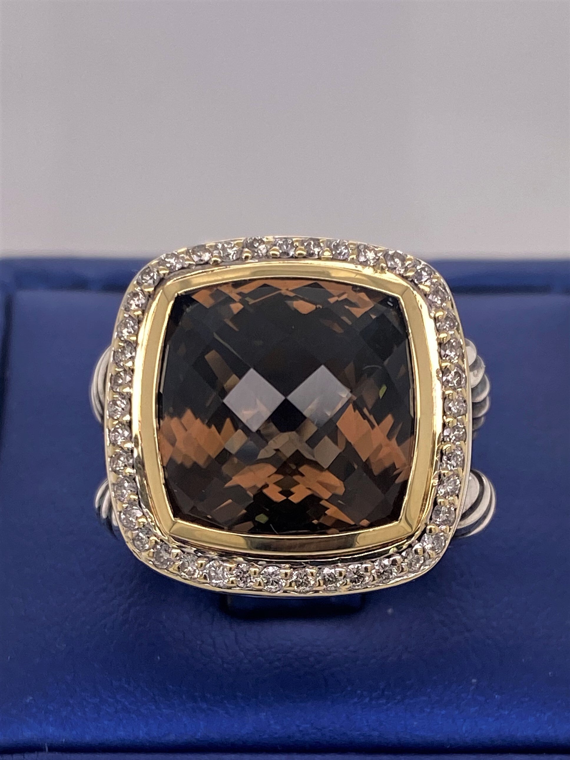 David Yurman 18k Yellow Gold & 925 Sterling Silver, Smokey