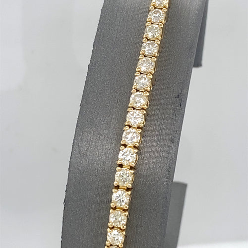 14k Yellow Gold 7.15 CT Diamond Tennis Bracelet, S107159