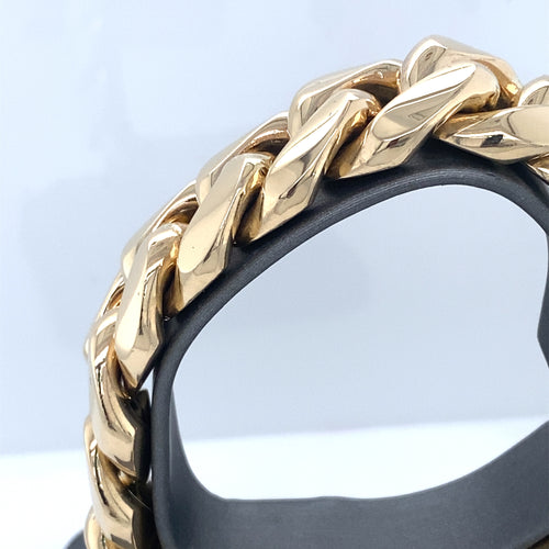 14k Yellow Gold Miami Cuban Link Men's Bracelet, S107155