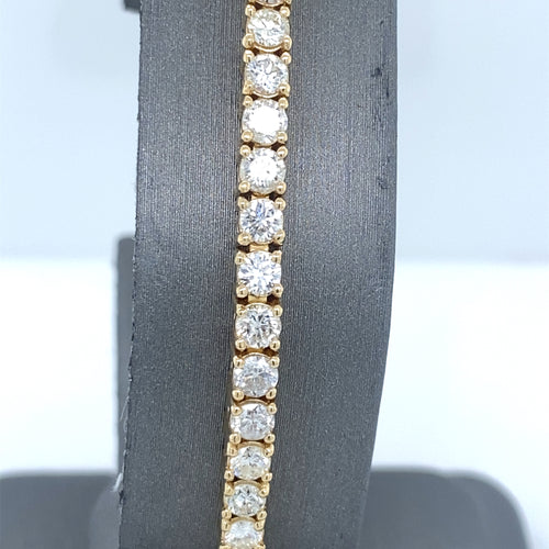14k Yellow Gold 7.00 CT Diamond Tennis Bracelet