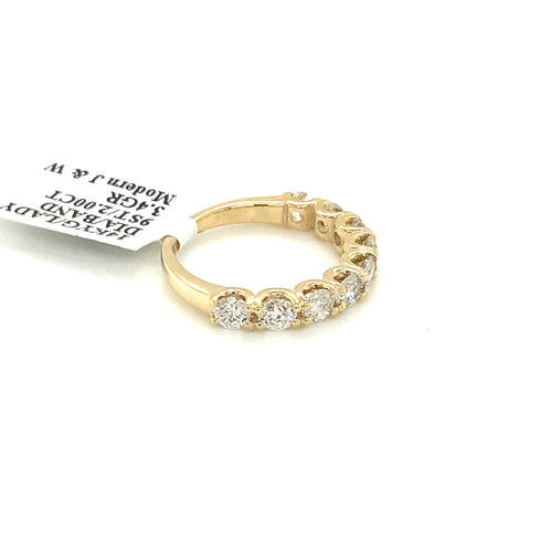 14k Yellow Gold 2.00 CT Diamond Ladies Wedding Band