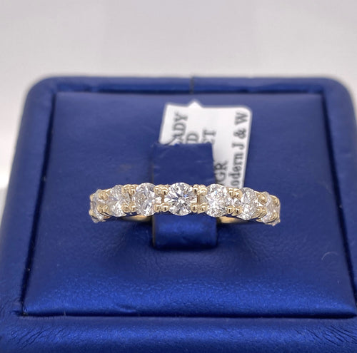 14k Yellow Gold 2.00 CT Diamond Ladies Wedding Band