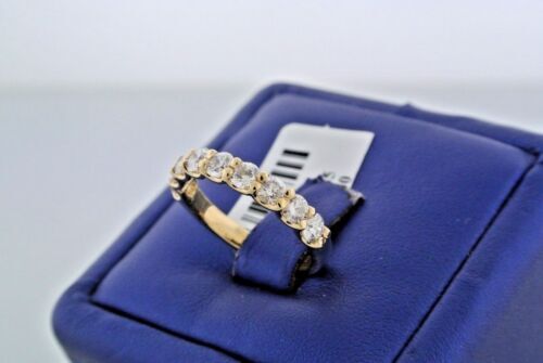 14k Yellow Gold 1.45 CT Diamond Shared Prong Ladies Band, 2.6gm, Size 6,