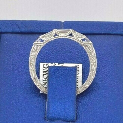 Fancy 18k White Gold 0.50 CT Baguette Diamond Ladies Band, 2.8gm,