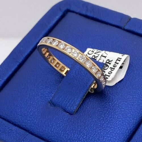 14k Yellow Gold 1.00 CT Diamond Eternity Ladies Band, 2gm, Size 7.25