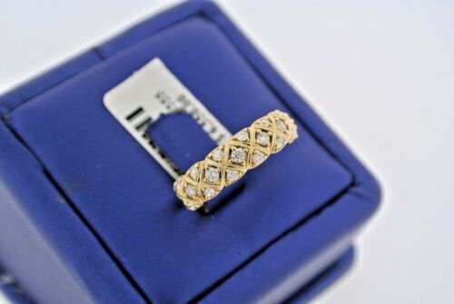 Fancy 14k Yellow Gold 0.75 CT Diamond Ladies Wedding Band, 3gm