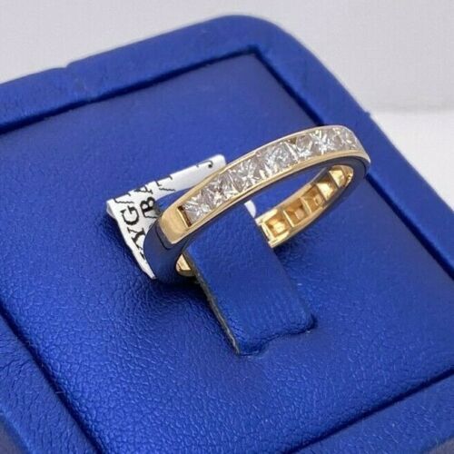 14k Yellow Gold 1.00 CT Princess Cut Diamond Ladies Wedding Band, 3.6gm