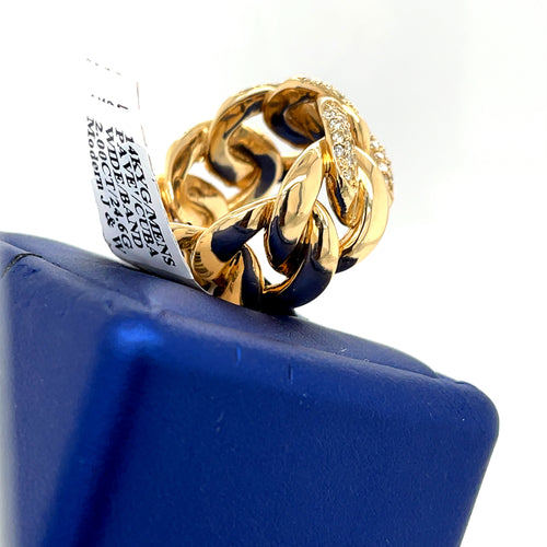 14k Yellow Gold 2.00 CT Wide Miami Cuban Ring, 24.6g, Size 10.75, S107243