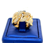 14k Yellow Gold 2.00 CT Wide Miami Cuban Ring, 24.6g, Size 10.75, S107243