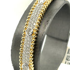 14k Yellow Gold 2.25CT Diamond Ladies Bangle Bracelet, 16.3gm, S15685