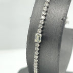 14k White Gold 3.25 CT Diamond Tennis Ladies Bracelet, 7.2g, 7.25"