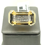 14K Two Tone Gold 1.00 CT Diamond Men's Wedding Band, 19g, Size 10.5